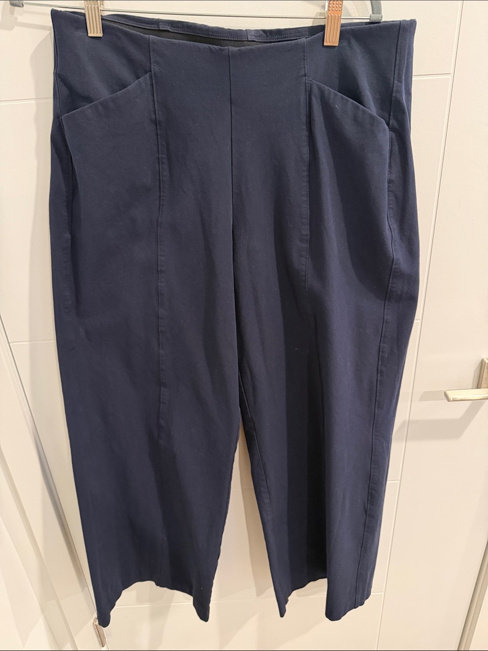 Women's Navy High-Waist Pixie Wide Leg